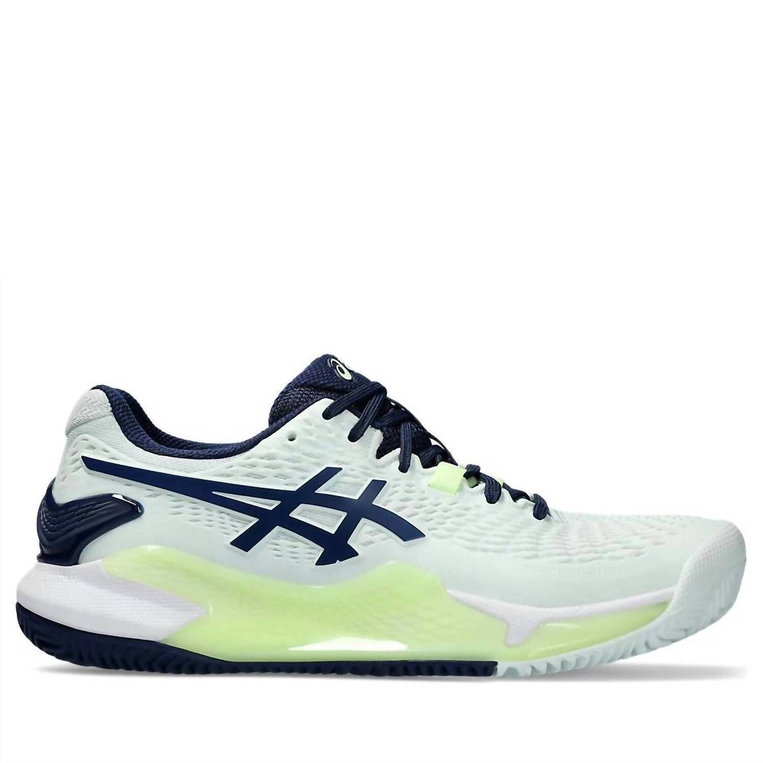 New Asics Women's Gel-Resolution 9 Tennis Shoes In Pale Mint/Blue Expanse